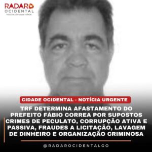 TRF determina afastamento do prefeito Fábio Correa por supostos crimes de peculato, corrupção ativa e passiva, fraudes a licitação, lavagem de dinheiro e organização criminosa.