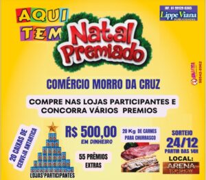 Sorteio do Natal Premiado do Morro da Cruz é adiado para este sábado no Arena Top Show