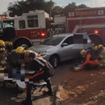 Motociclista se fere depois de acidente com carro