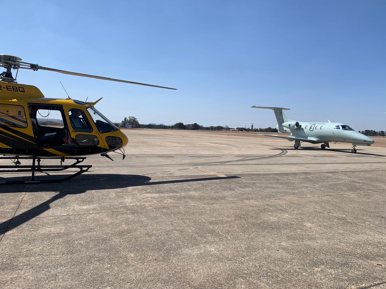 Helicóptero do Detran transporta mais um coração para realizar transplante no DF